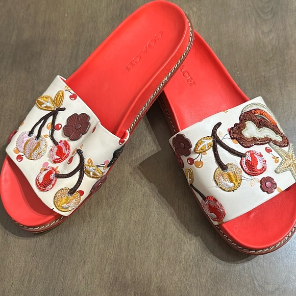 Coach leather slides - Picture 1 of 6